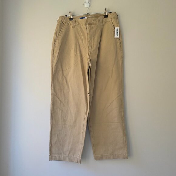 OLD NAVY Cropped Boyfriend Pants | 8 Petite | Adjustable Waist High Rise NWT - Picture 1 of 9